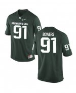 Men's Michigan State Spartans NCAA #91 Robert Bowers Green Authentic Nike Stitched College Football Jersey SR32R00JU